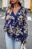 Floral Print Flounce Sleeve Blouse • More Colors