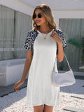 Leopard Print Round Neck Dress • More Colors