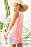 Neon Triblend Jersey With Multi Stripe Block Tank