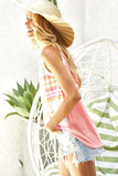 Neon Triblend Jersey With Multi Stripe Block Tank
