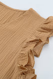 Ruffle Shoulder V-Neck Top • More Colors