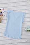 Ruffle Shoulder V-Neck Top • More Colors