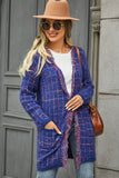 Plaid Fringe Trim Open Front Longline Cardigan • More Colors
