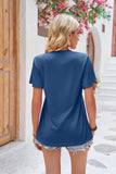 Ruched V-Neck Short Sleeve Tee • More Colors