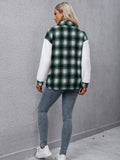 Plaid Collared Neck Button Down Jacket • More Colors