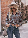 Plaid Dropped Shoulder Longline Shirt • More Colors