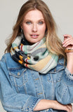 Gray + Mint Infinity Scarf