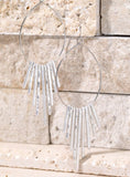 Hammered Metal Fringe Earrings