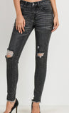 Touch of Gray Distressed Denim