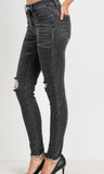 Touch of Gray Distressed Denim