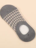 Gingham No-Show Socks