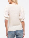 Gisele Pom Sleeve Top - Cream