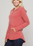 Essential Zip Up Hoodie - Rust