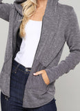 Essential Zip Up Hoodie - Charcoal