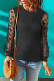 Textured Applique Long Sleeve Blouse • More Colors