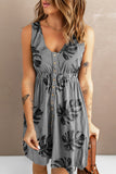 Printed Button Down Sleeveless Dress • More Colors