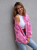 Relaxed Fit Distressed Denim Jacket • More Colors