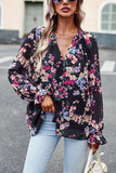 Floral Print Flounce Sleeve Blouse • More Colors