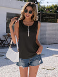 Half-Zip Round Neck Tank • More Colors
