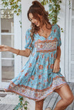 Tie Neck Short Sleeve Dress • More Colors