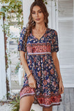 Tie Neck Short Sleeve Dress • More Colors