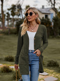 Ribbed Button-up Cardigan with Pockets • More Colors