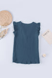 Ruffle Shoulder V-Neck Top • More Colors