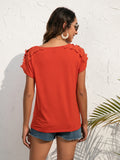 Spliced Lace Cold-Shoulder Top • More Colors