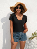 Spliced Lace Cold-Shoulder Top • More Colors