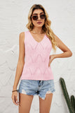 Openwork V-Neck Knit Top • More Colors