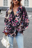 Floral Print Flounce Sleeve Blouse • More Colors