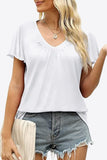 V-Neck Flutter Sleeve Tee Shirt • More Colors