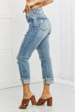 RISEN Leilani Distressed Straight Leg Jeans