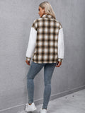 Plaid Collared Neck Button Down Jacket • More Colors