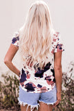 V-Neck Short Sleeve Tee Shirt