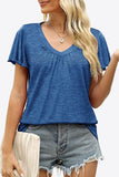 V-Neck Flutter Sleeve Tee Shirt • More Colors