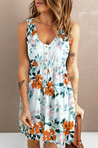 Printed Button Down Sleeveless Dress • More Colors