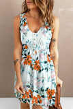 Printed Button Down Sleeveless Dress • More Colors