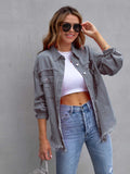 Relaxed Fit Distressed Denim Jacket • More Colors