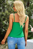 Lace Scalloped Short Puff Sleeve Top • More Colors
