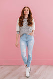 Bestie Leopard Baseball Tee