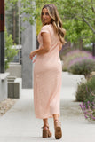 Culture Code Striped Twisted Detail Maxi Dress in Light Tomato