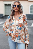 Floral Print Flounce Sleeve Blouse • More Colors