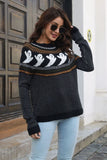 Ribbed Round Neck Long Sleeve Pullover Sweater • More Colors