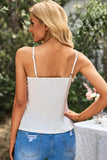 Lace Scalloped Short Puff Sleeve Top • More Colors