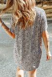 Animal Print Round Neck Tunic Tee with Pockets • More Colors