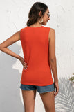Buttoned Deep V Tank • More Colors