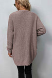 Rib-Knit Open Front Pocketed Cardigan • More Colors