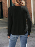 Round Neck Ribbed Long Sleeve T-Shirt • More Colors