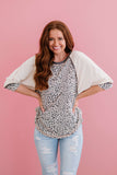 Bestie Leopard Baseball Tee